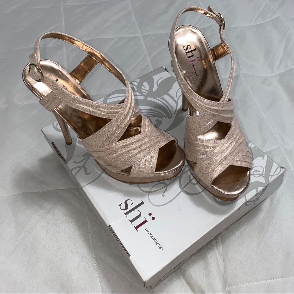 Jolie Rose Gold Platform Heels
